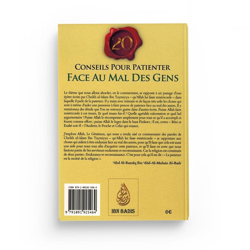 20 conseils pour patienter face au mal des gens (Bilingue FR-AR)