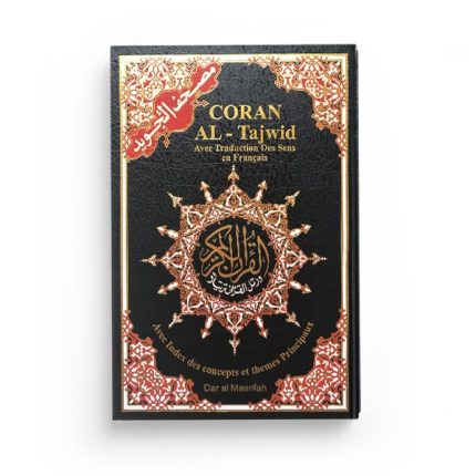 Coran Al-Tajwid avec traduction des sens en français avec index des concepts et thèmes principaux - 17 x 24