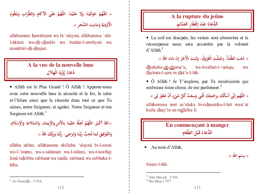La Citadelle du Musulman - Français-Arabe-Phonétique